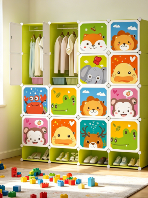 Kids Modular Wardrobe, 20 Units, 157x140 cm